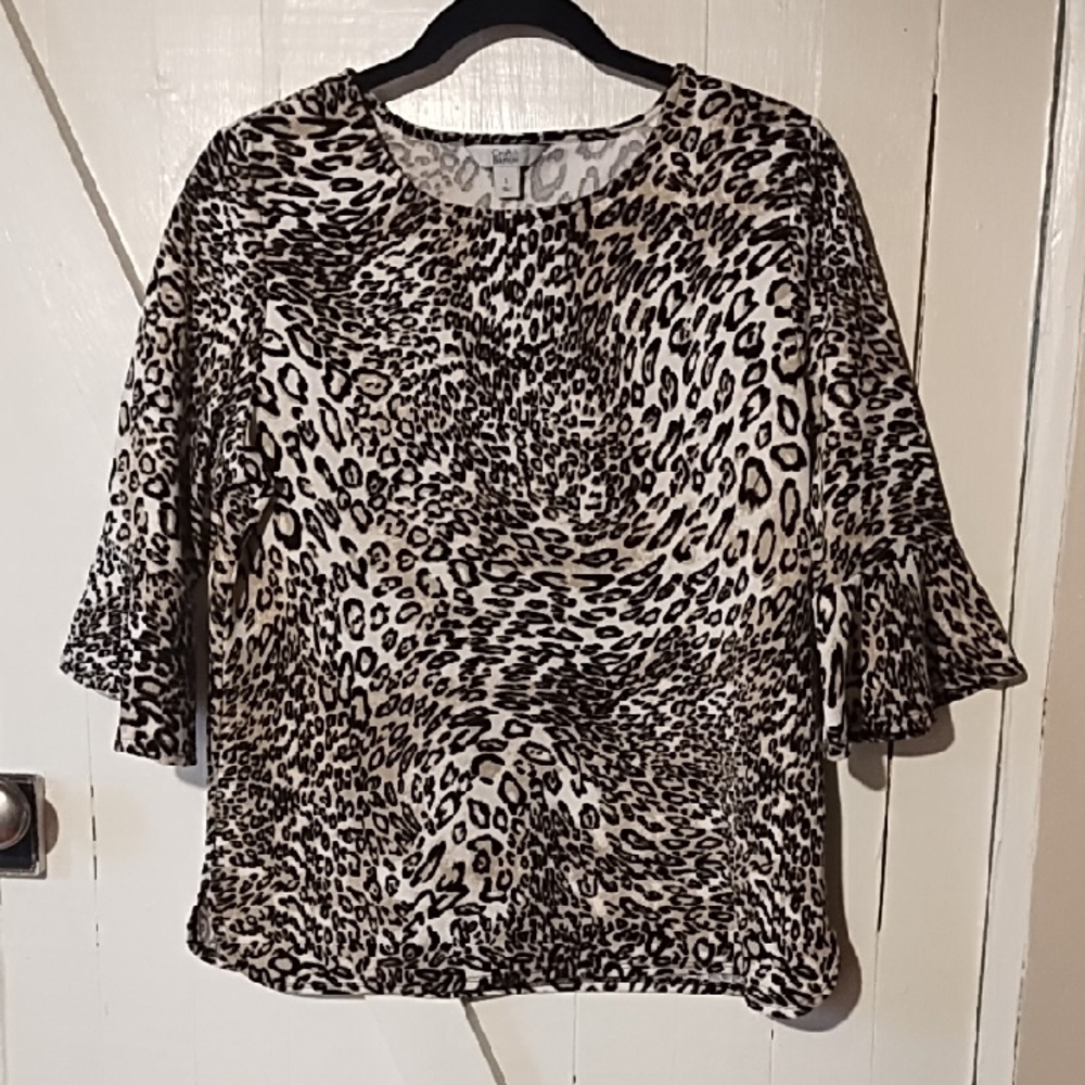 Croft & Barrow Animal Print Blouse